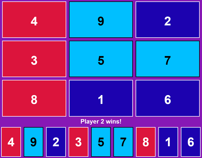 Image of Magic Squre Tic Tac Toe