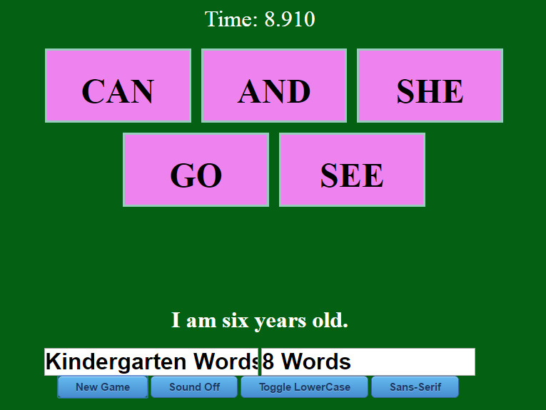 Image of Sight Word Typing